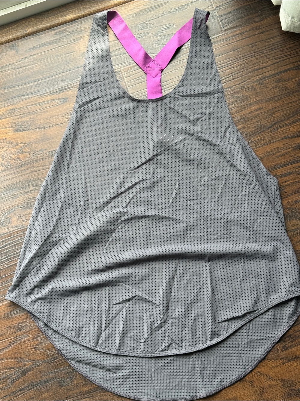 FP Movement by Free People Gray Tank with Pink Racerback Strap